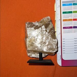 Honey Calcite on stand